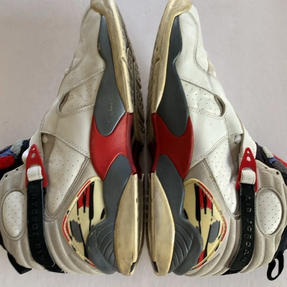 NIKE Air Jordan 8 Retro “ Bugs Bunny” White Leather Vintage Sneakers Men’s Sz 12
